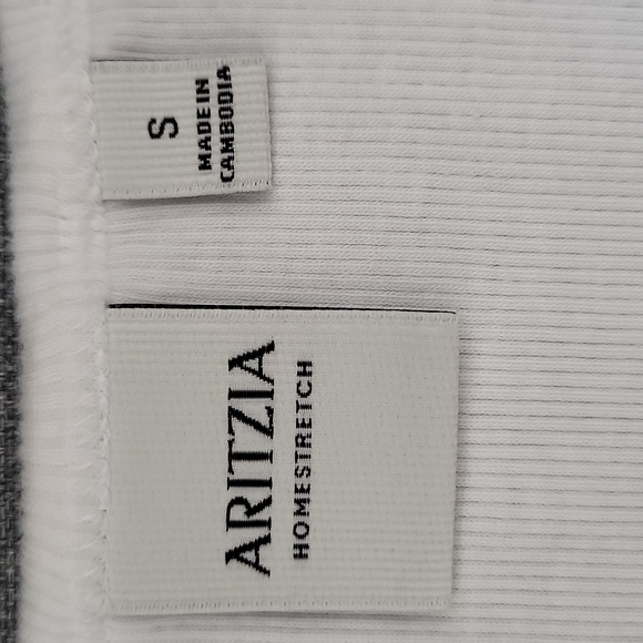 Aritzia Homestretch Rib Square Neck White Tank Top - Picture 3 of 4